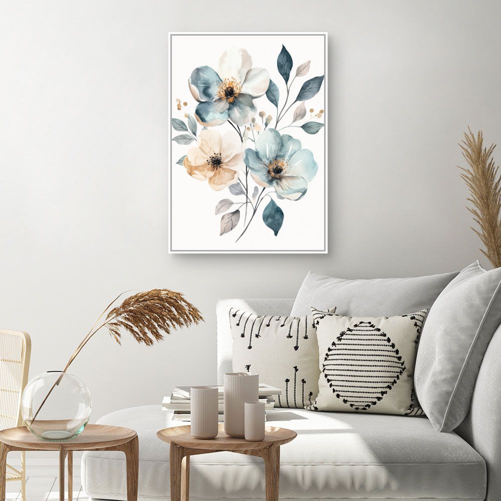 Toile "Fleurs élégantes"