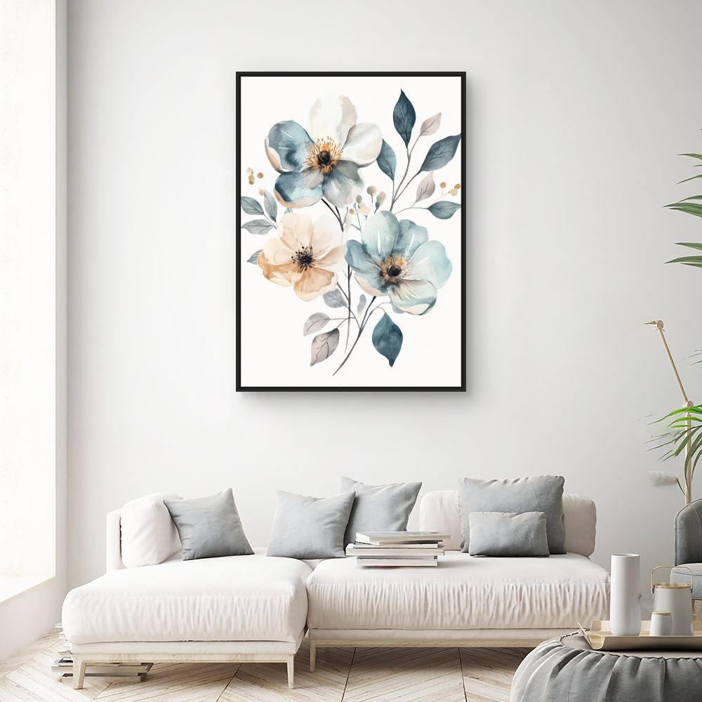 Toile "Fleurs élégantes"