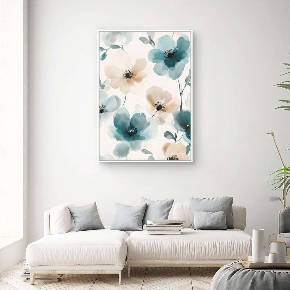 Toile "Fleurs délicates"