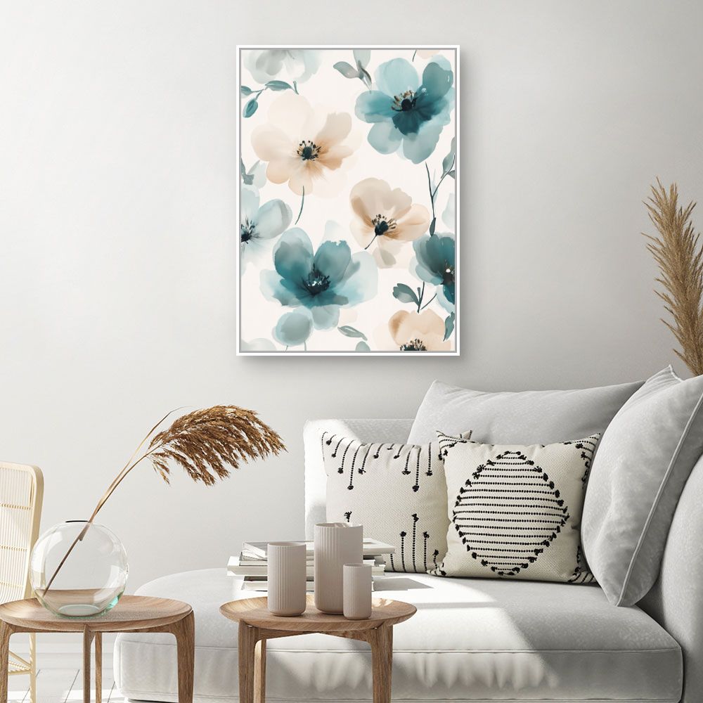Toile "Fleurs délicates"