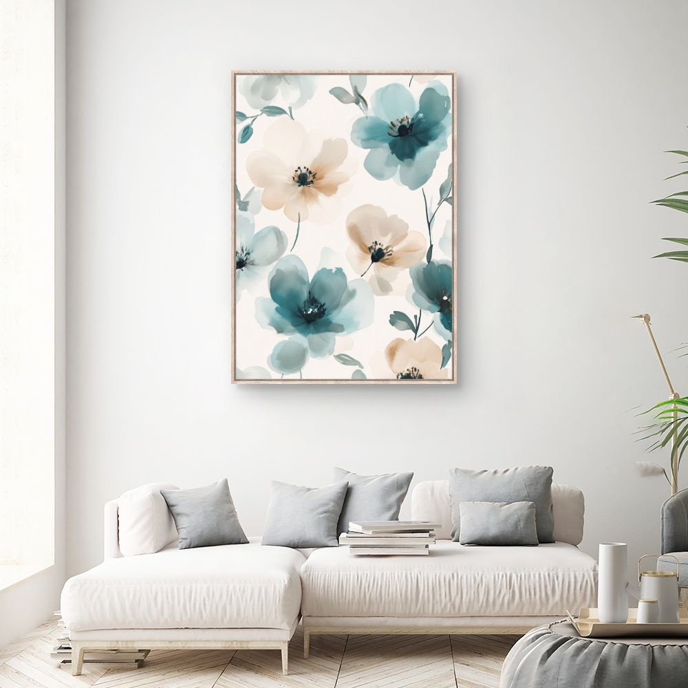 Toile "Fleurs délicates"
