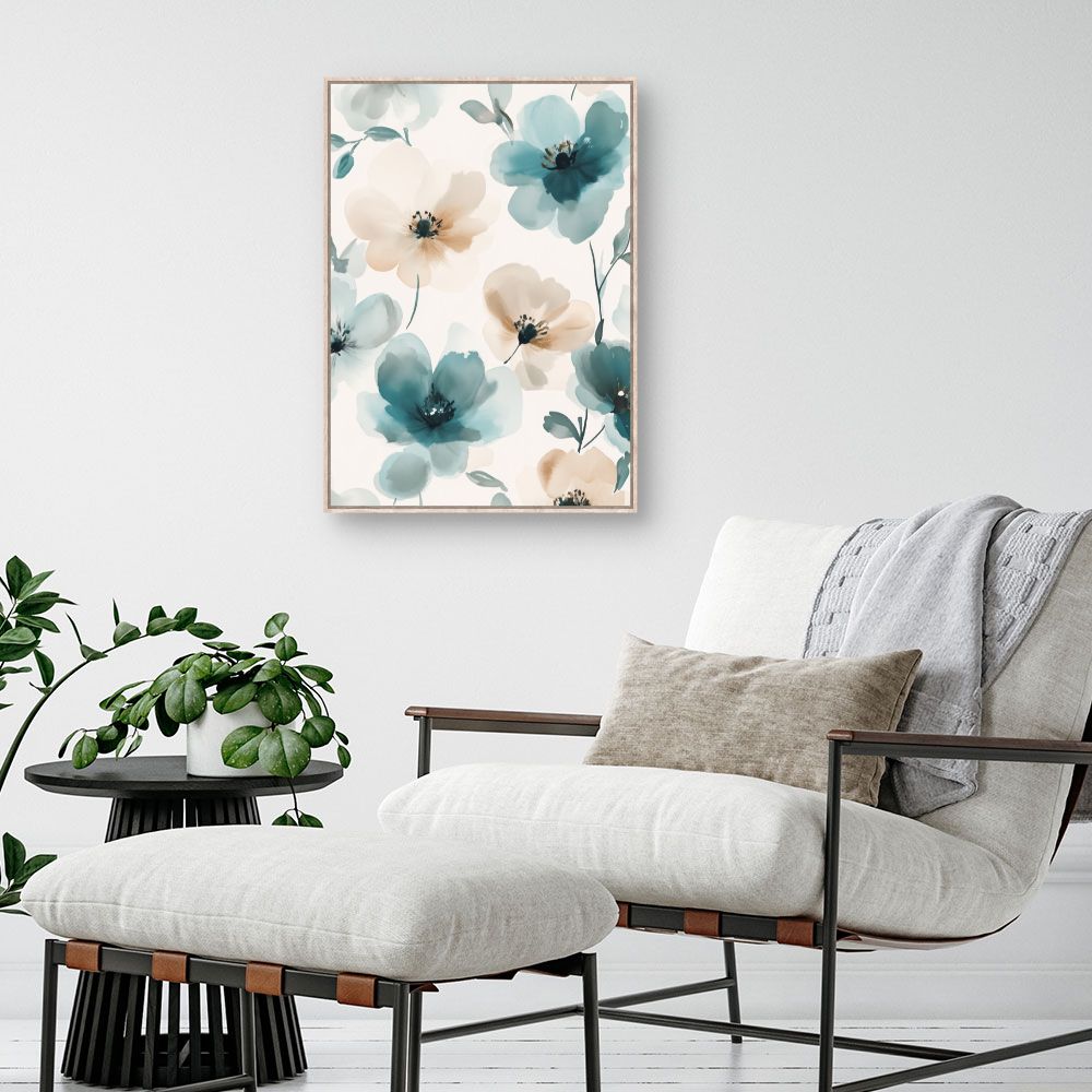 Toile "Fleurs délicates"