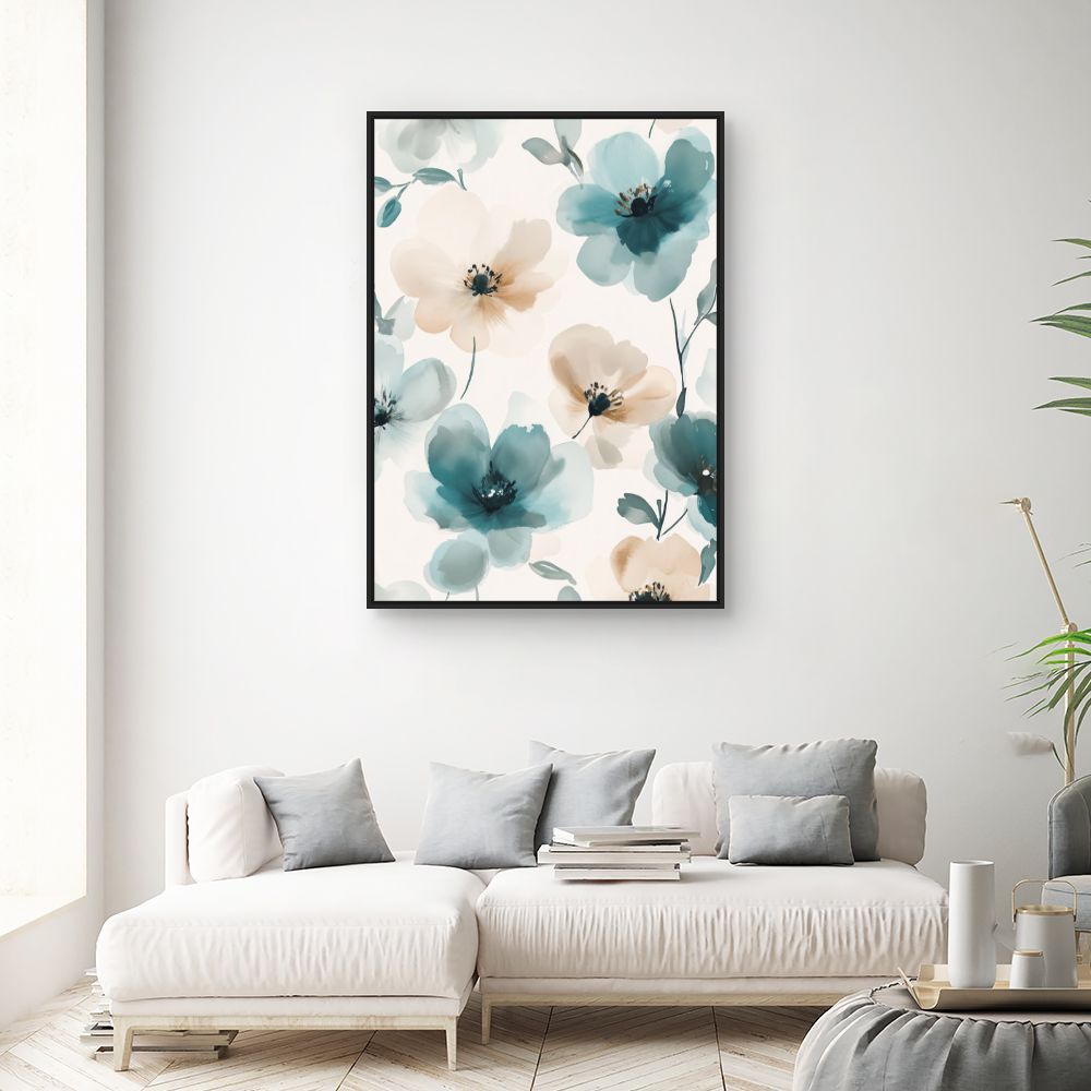Toile "Fleurs délicates"