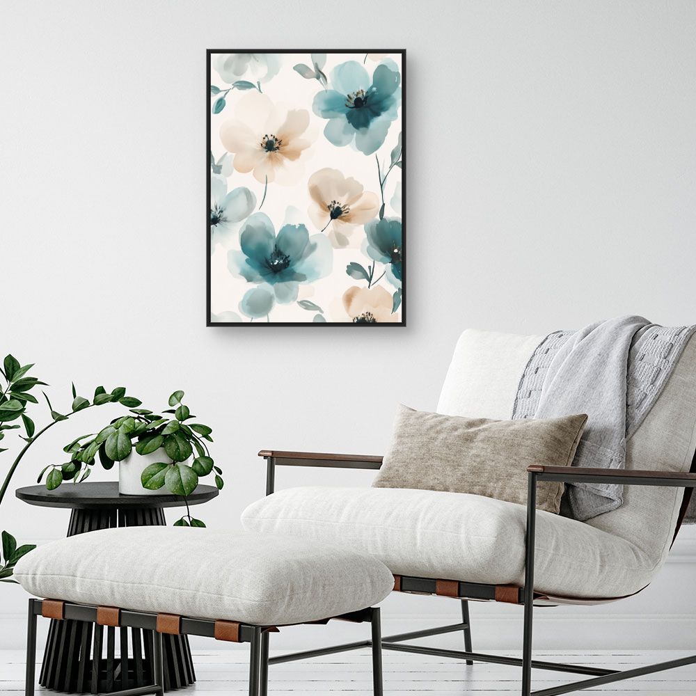 Toile "Fleurs délicates"