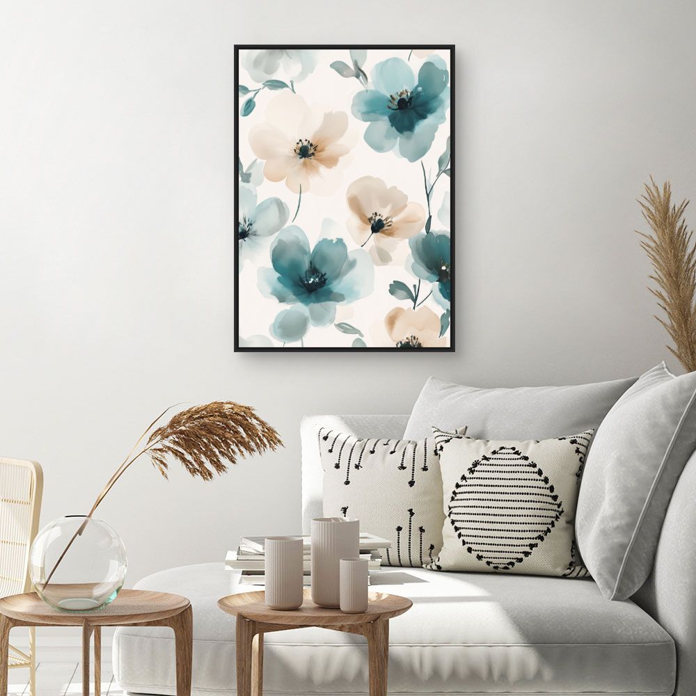 Toile "Fleurs délicates"