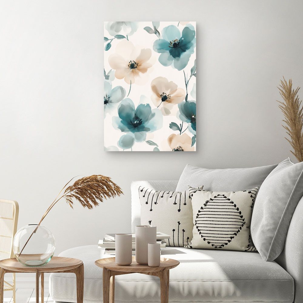 Toile "Fleurs délicates"