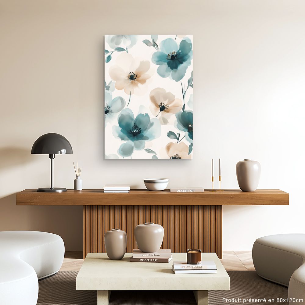 Toile "Fleurs délicates"