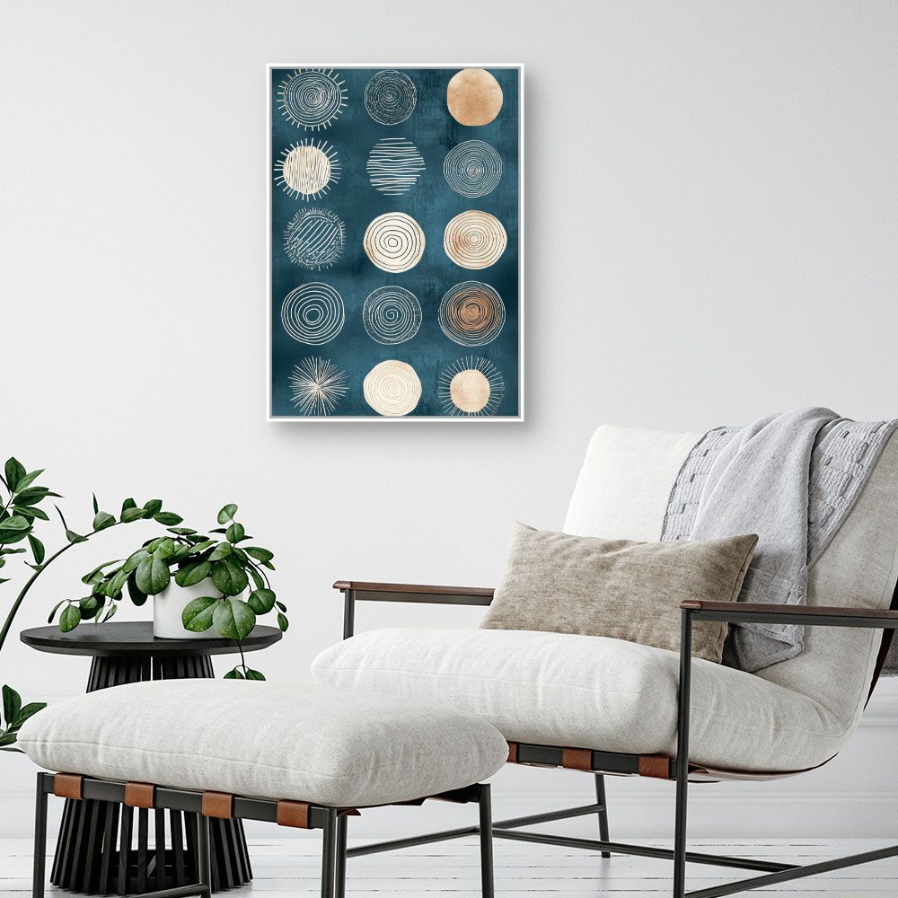 Toile "Cercles abstraits élégants"