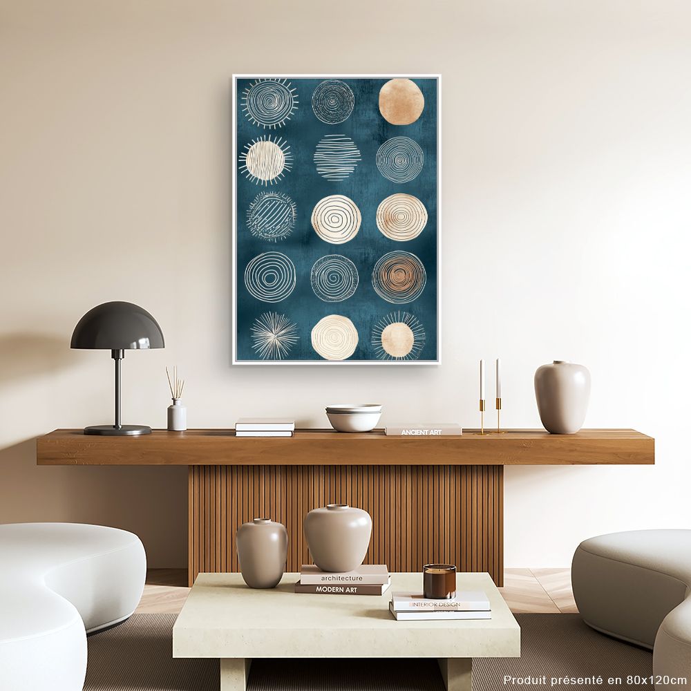 Toile "Cercles abstraits élégants"