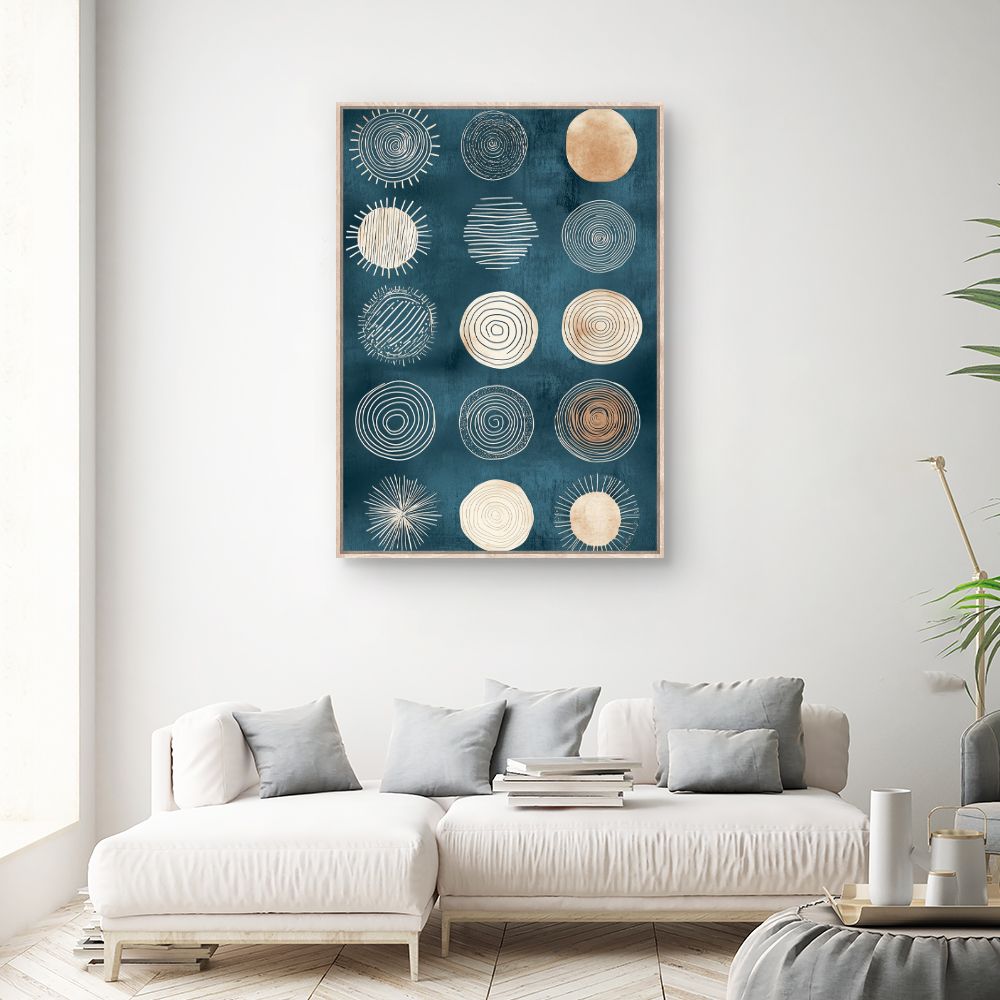 Toile "Cercles abstraits élégants"