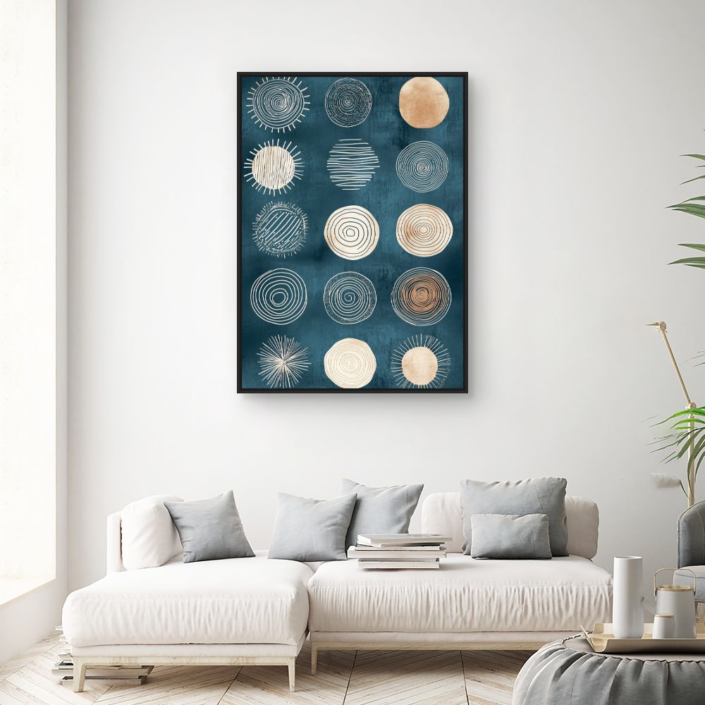 Toile "Cercles abstraits élégants"
