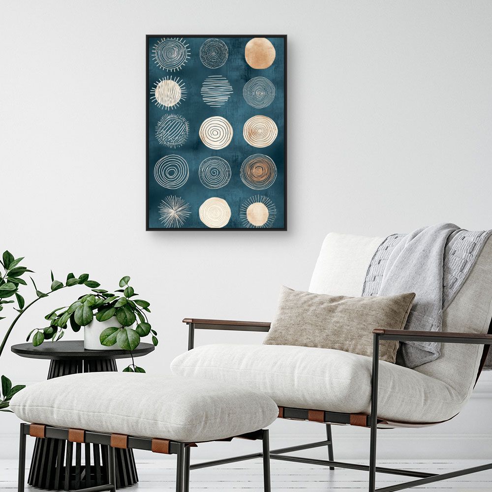 Toile "Cercles abstraits élégants"