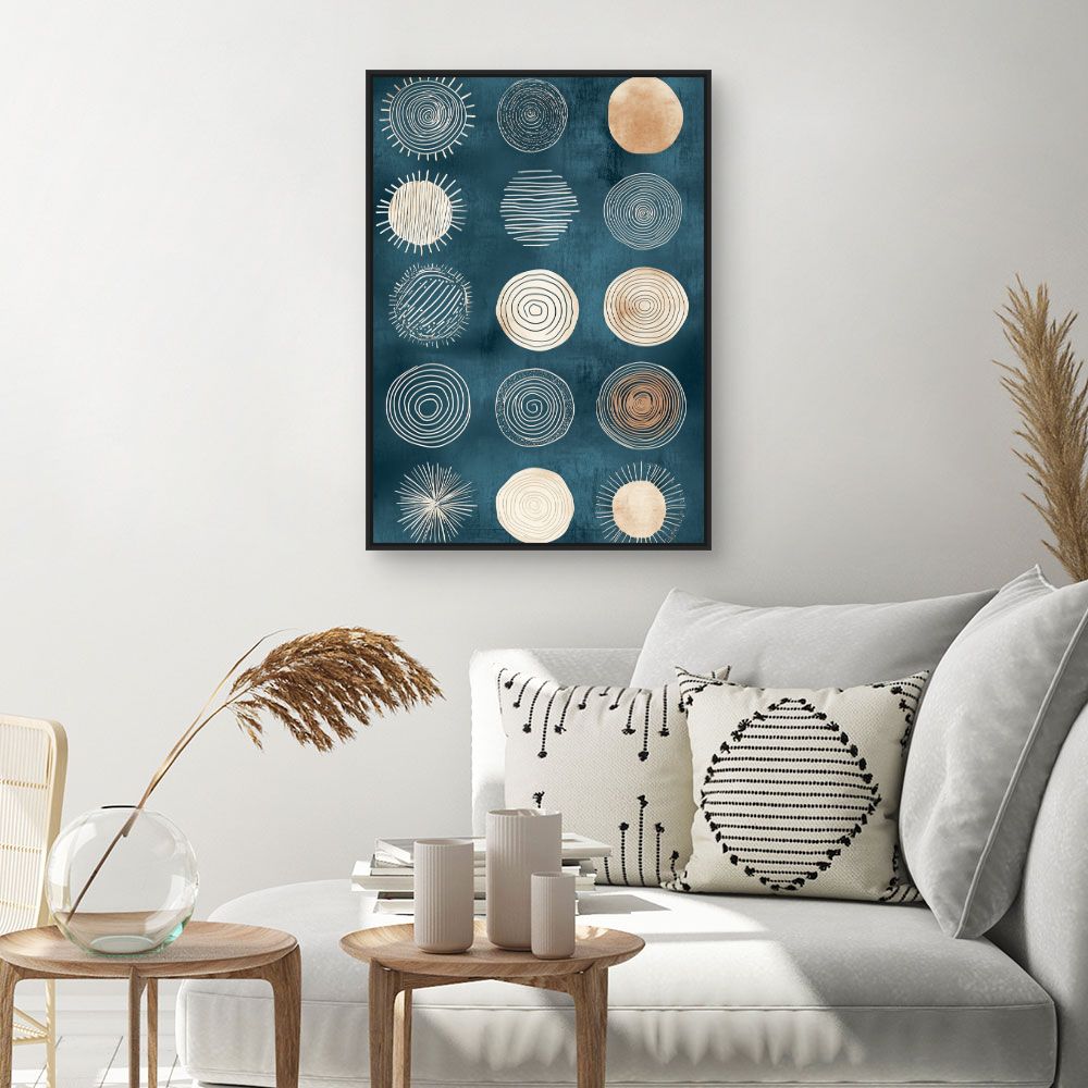 Toile "Cercles abstraits élégants"