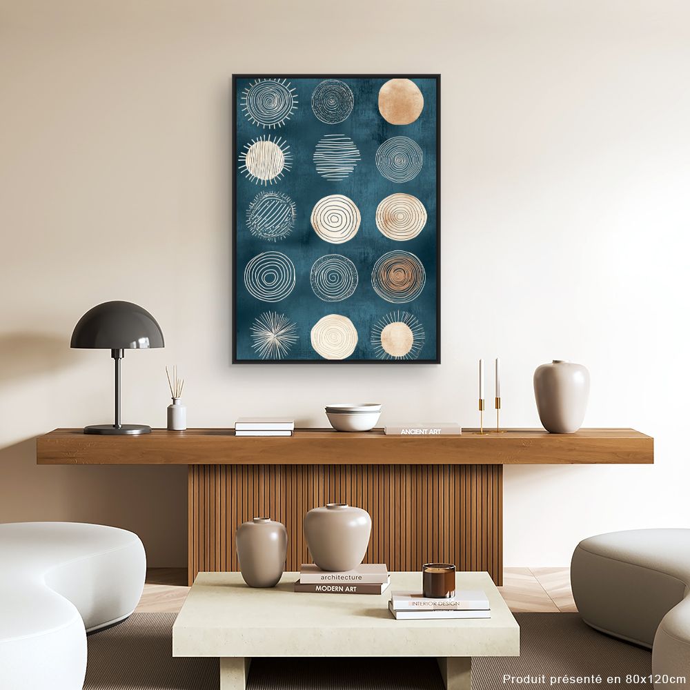 Toile "Cercles abstraits élégants"
