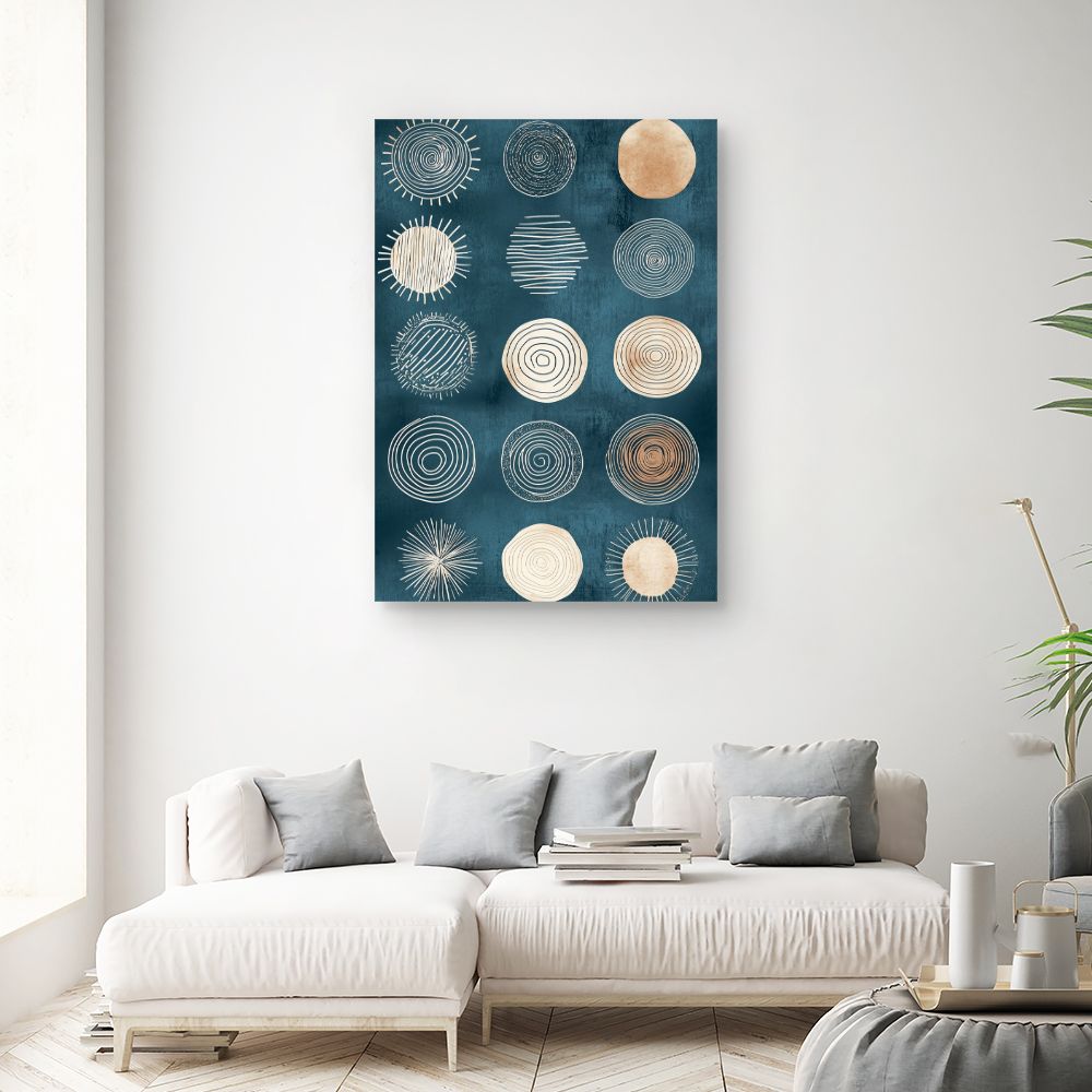 Toile "Cercles abstraits élégants"