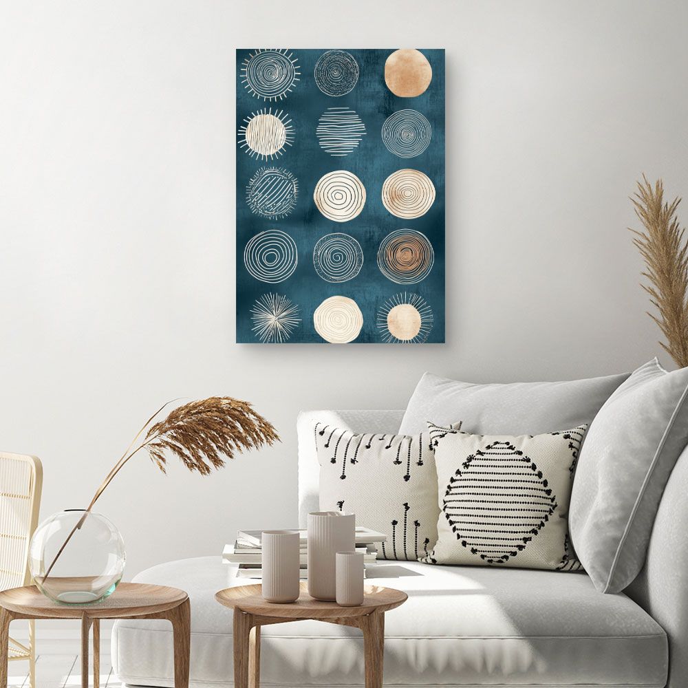 Toile "Cercles abstraits élégants"