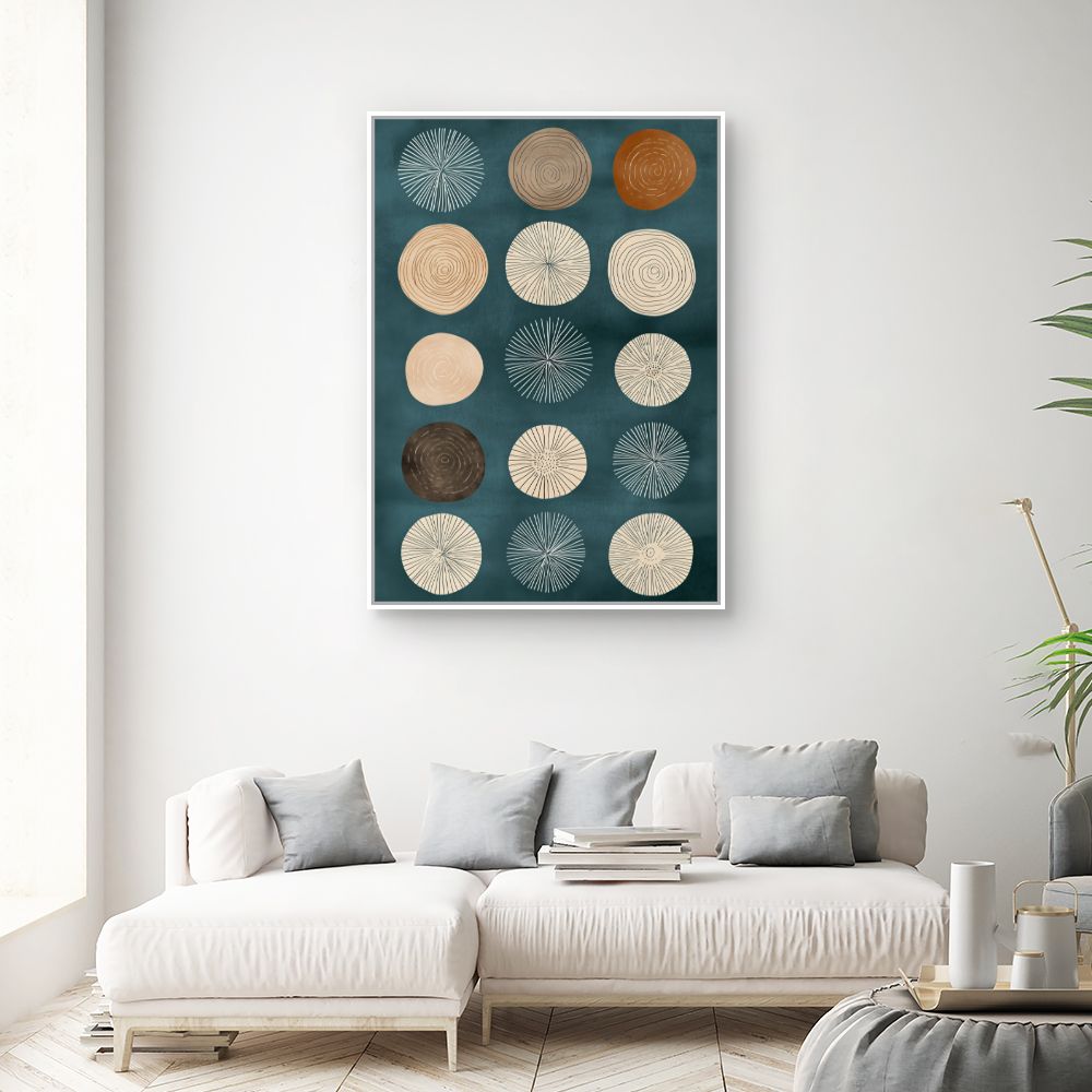 Toile "Cercles organiques"