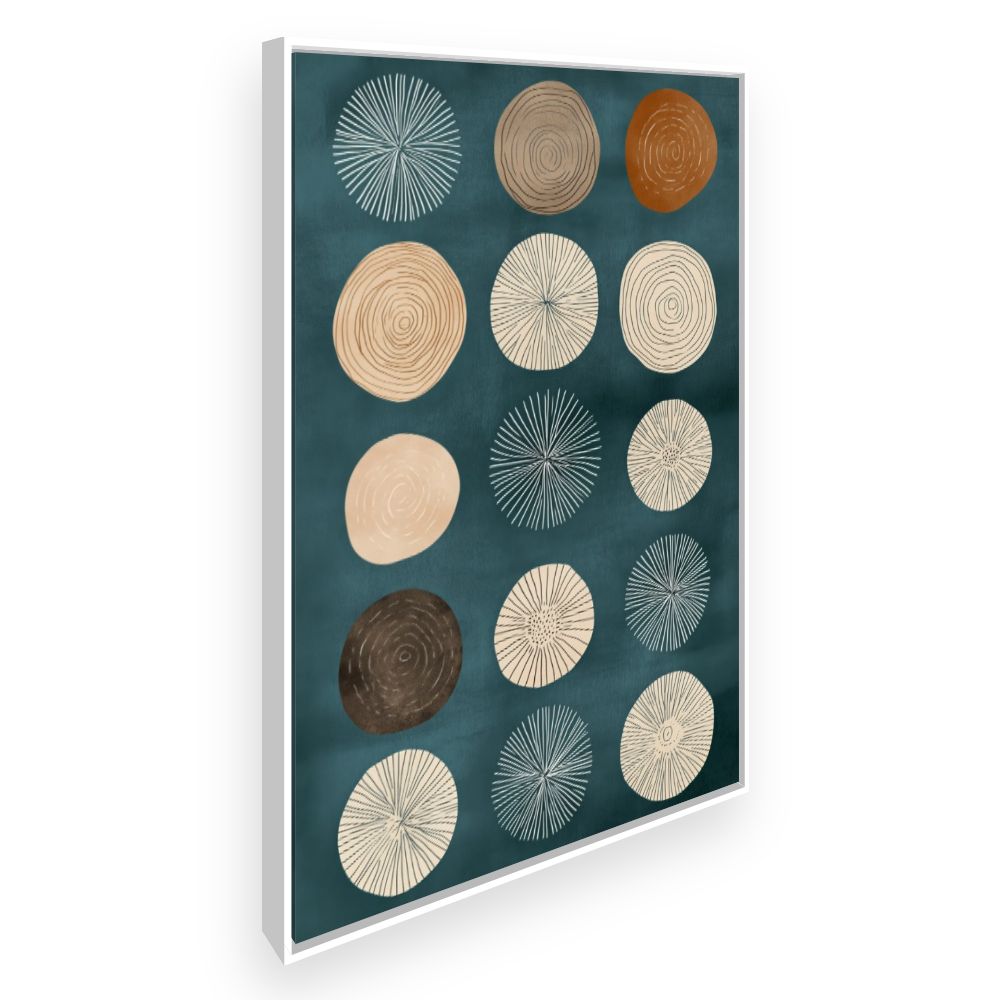Toile Cercles organiques – toile cadre blanc (slide 2)