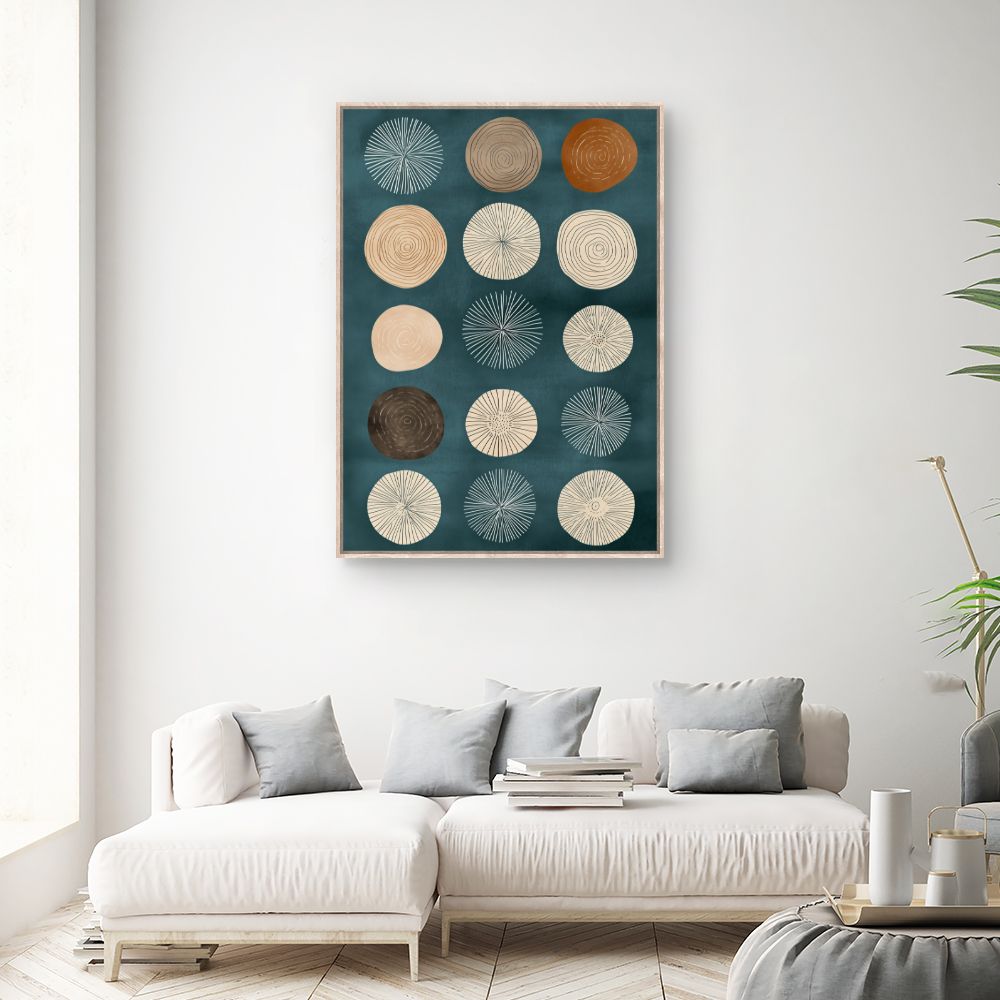 Toile "Cercles organiques"
