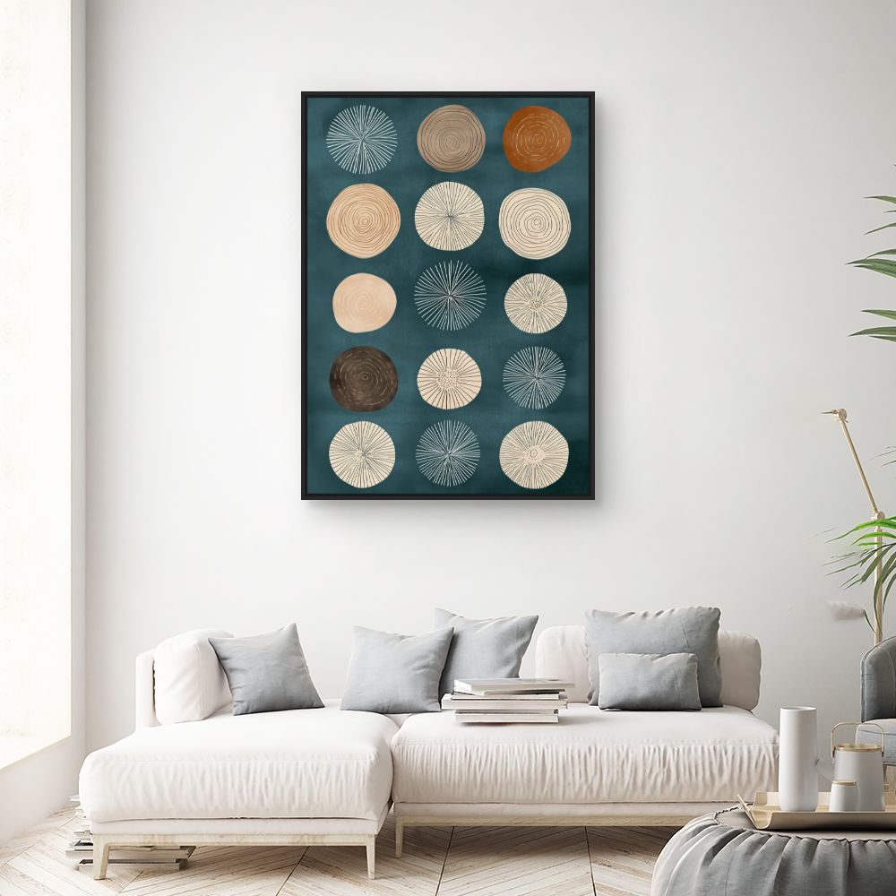 Toile "Cercles organiques"