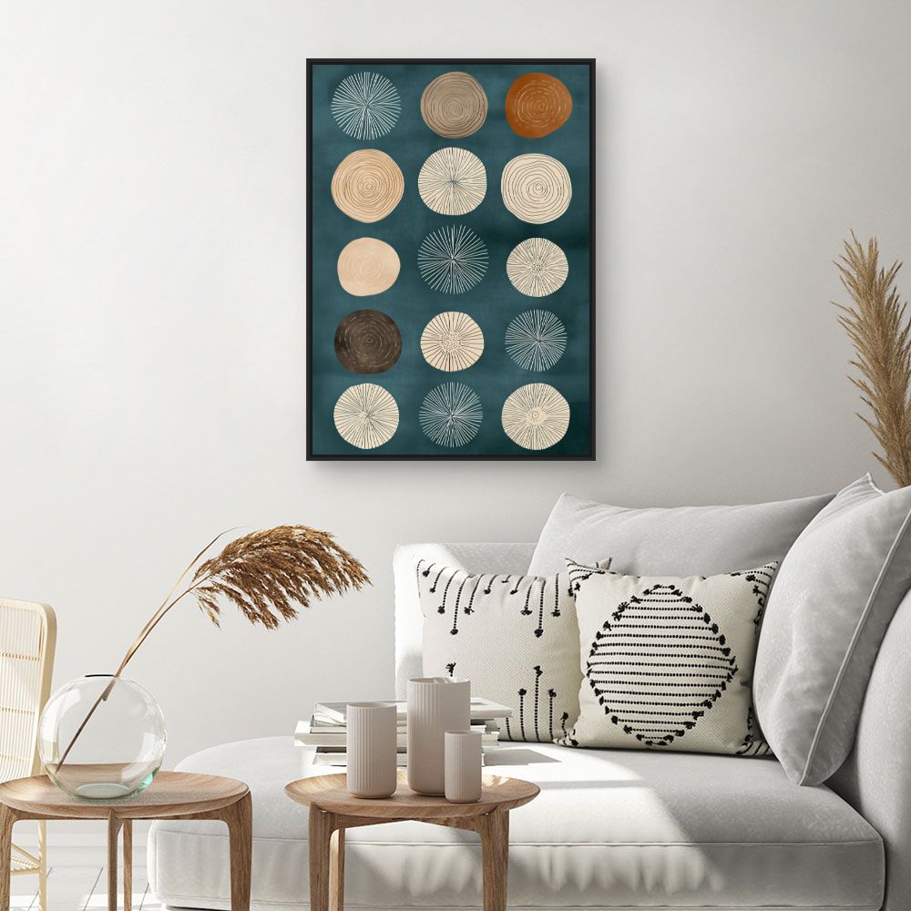 Toile "Cercles organiques"