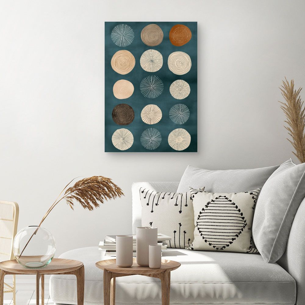 Toile "Cercles organiques"