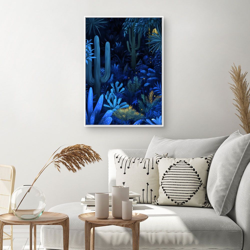 Toile "Jungle nocturne magique"