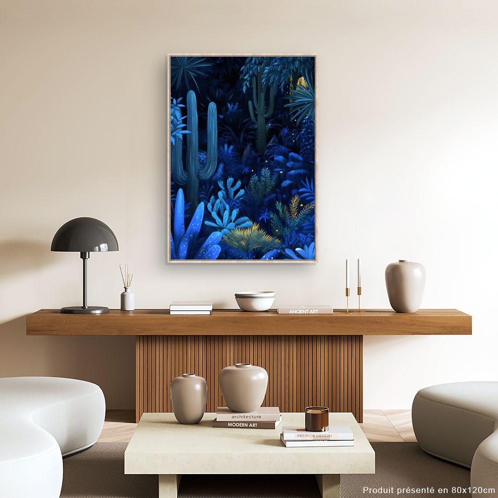 Toile "Jungle nocturne magique"