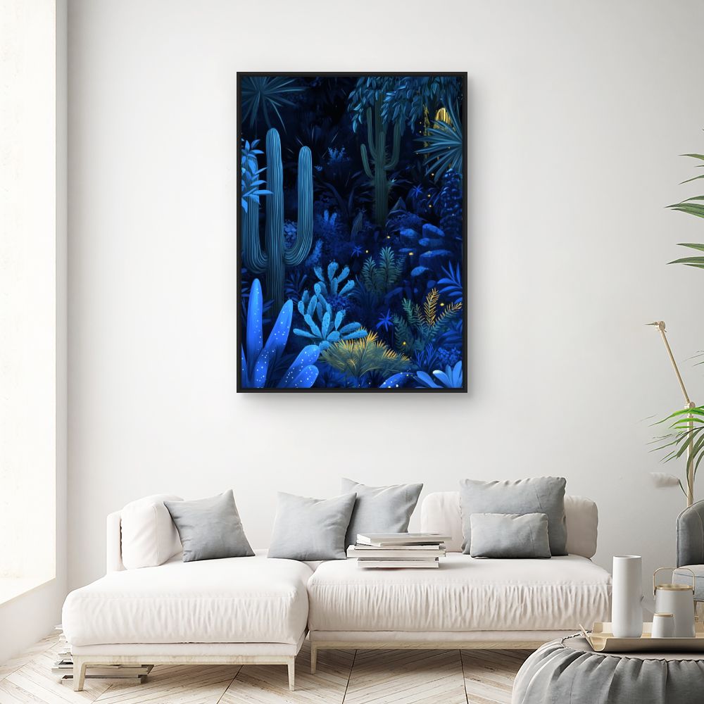 Toile "Jungle nocturne magique"