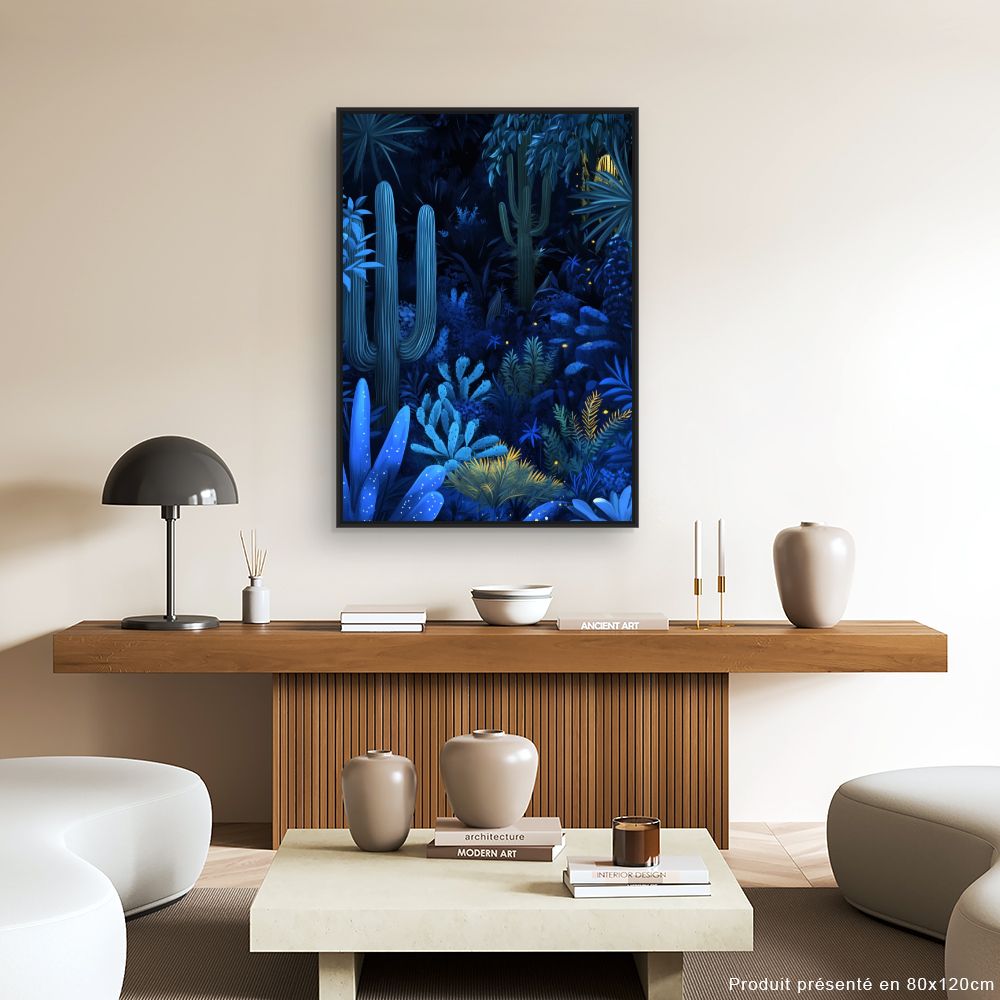 Toile "Jungle nocturne magique"