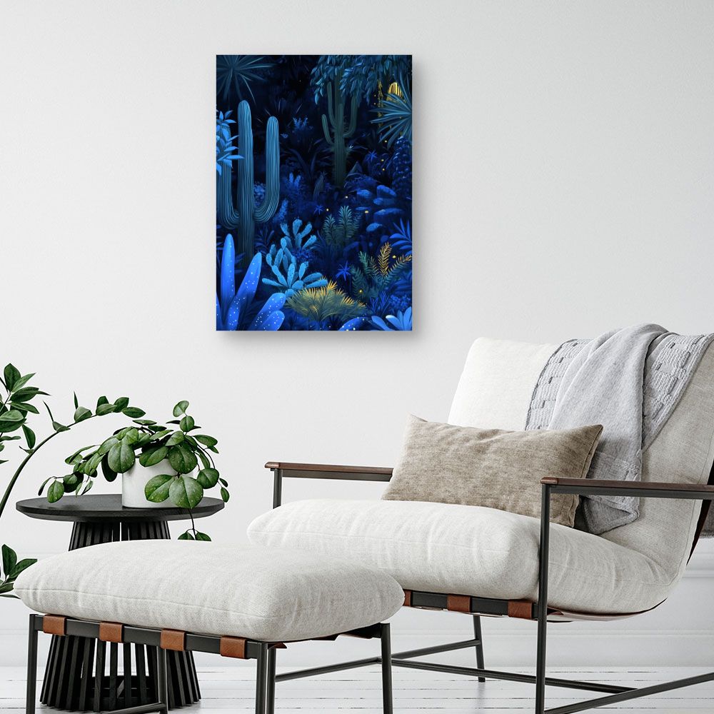 Toile "Jungle nocturne magique"