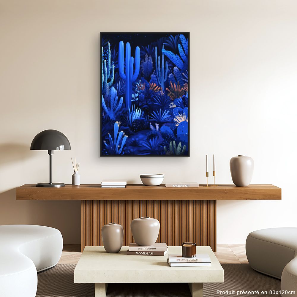Toile "Cactus lumineux fascinants"