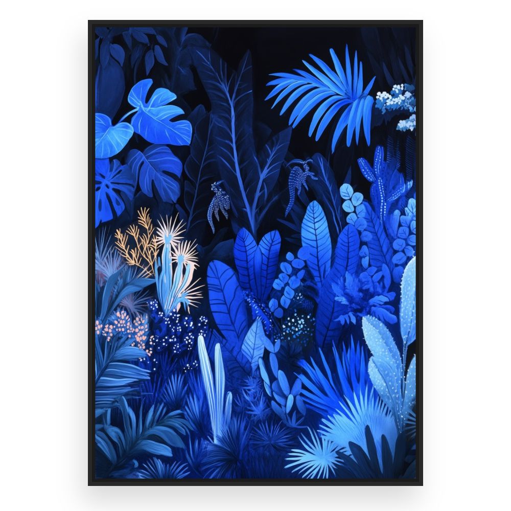 Toile Forêt tropicale mystique – toile cadre noir (slide 3)