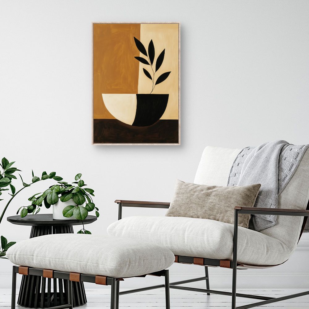 Toile "Feuillage minimaliste"
