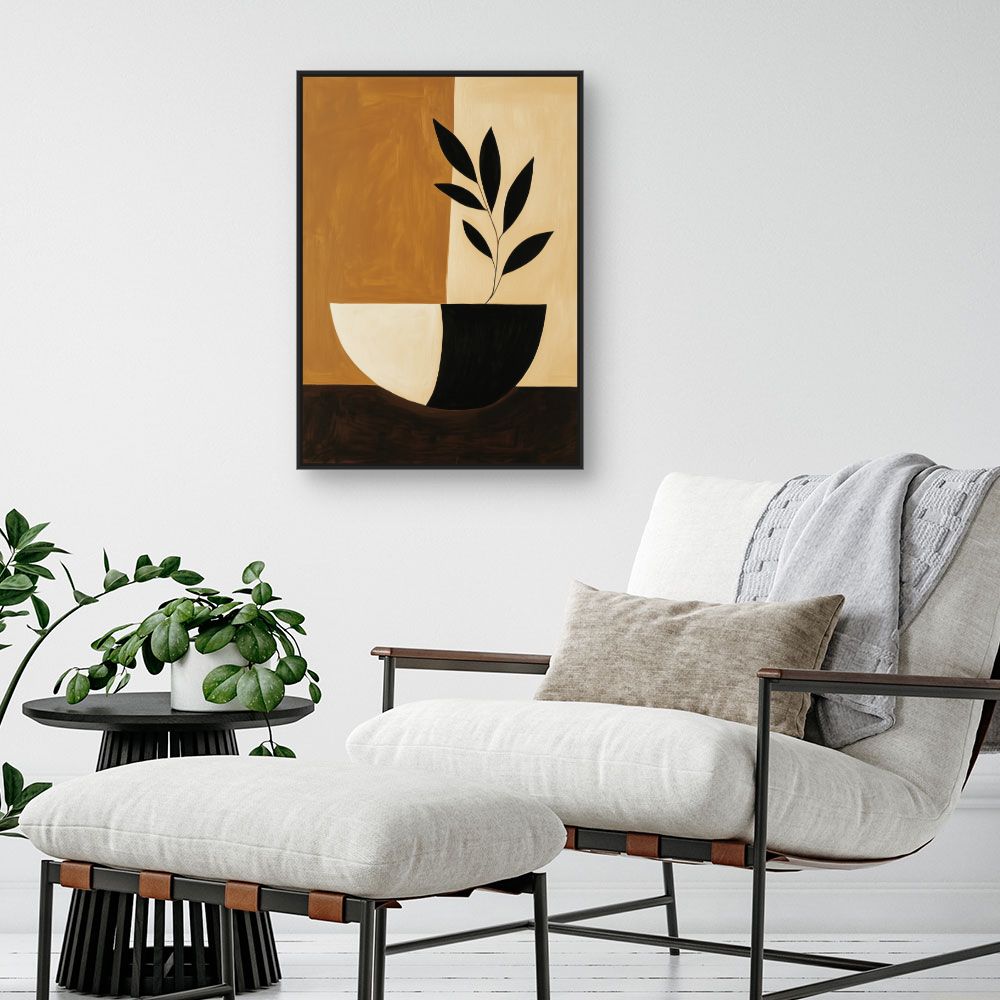 Toile "Feuillage minimaliste"