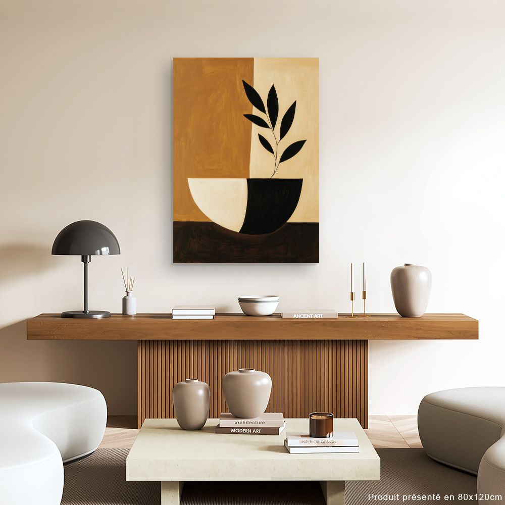 Toile "Feuillage minimaliste"
