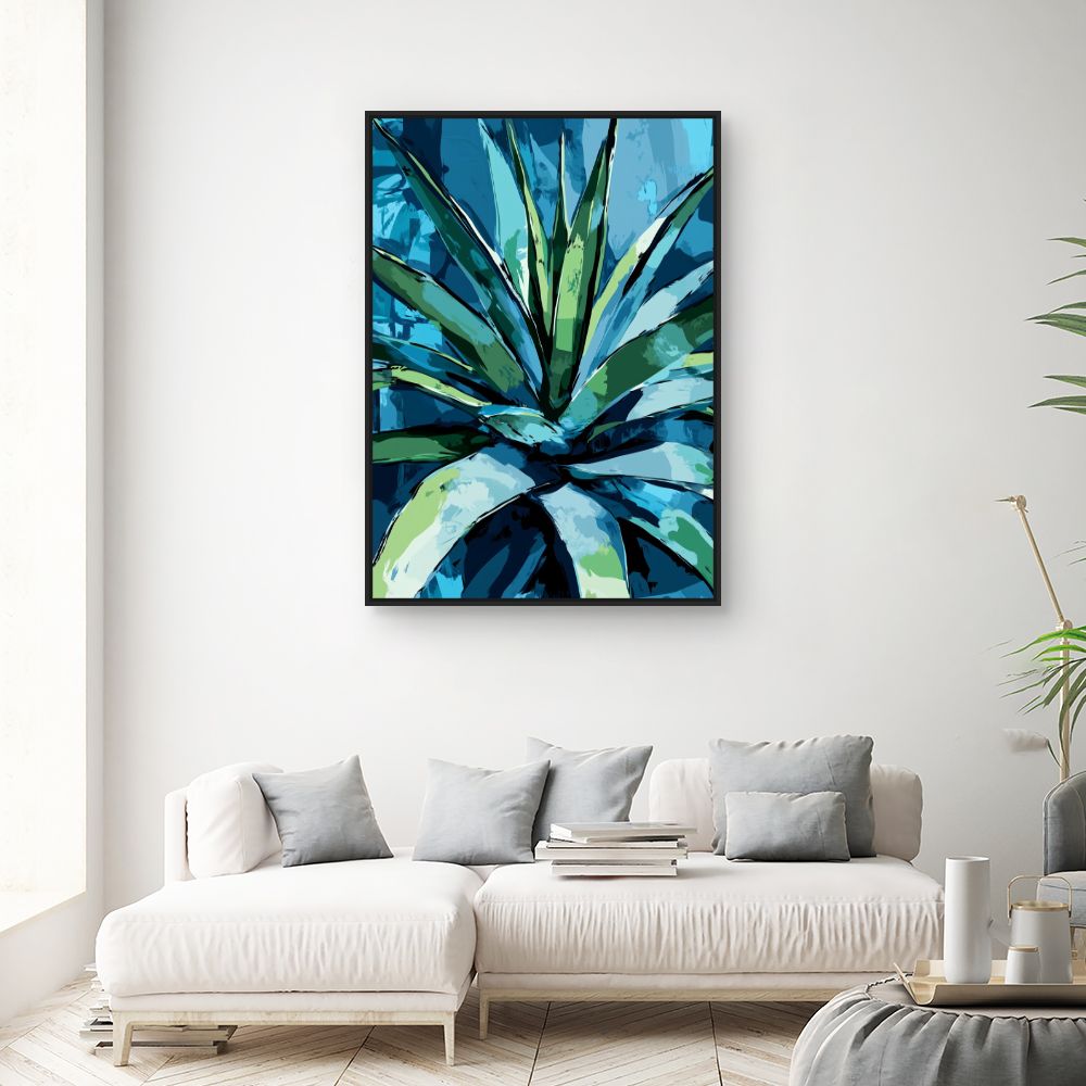 Toile "Feuilles tropicales vibrantes"