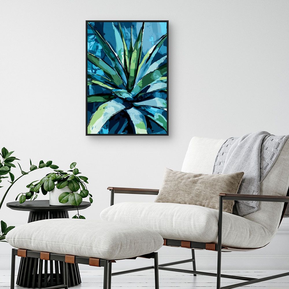 Toile "Feuilles tropicales vibrantes"