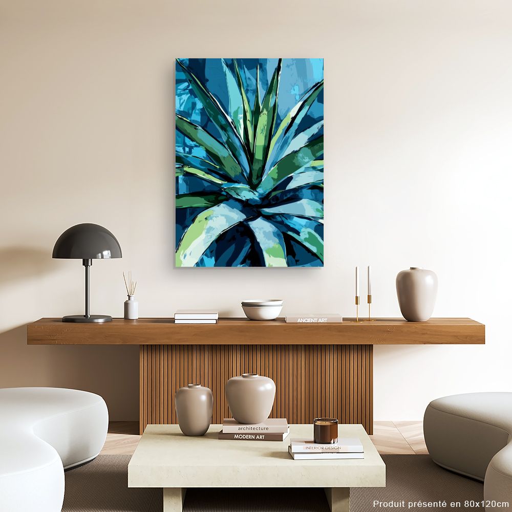 Toile "Feuilles tropicales vibrantes"