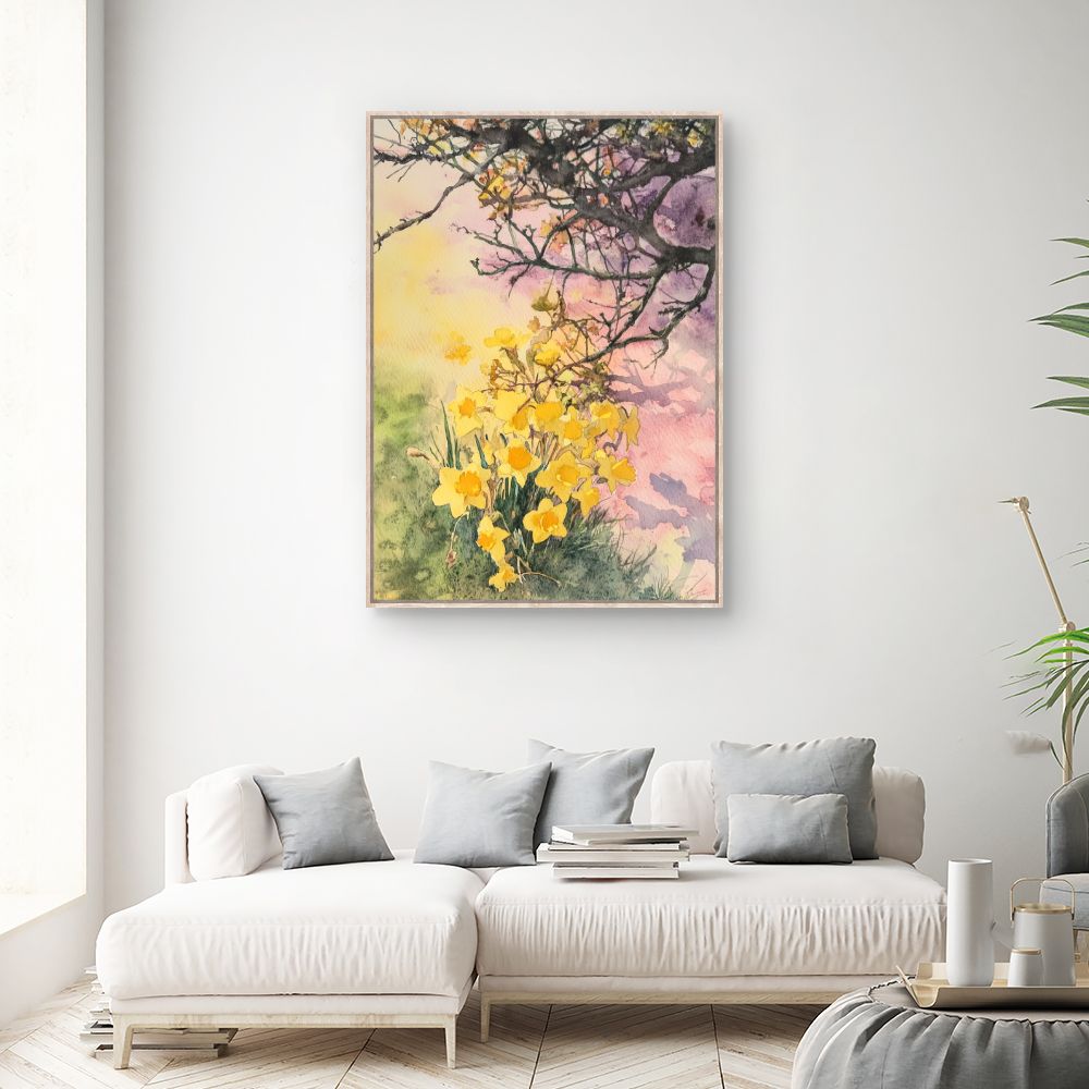 Toile "Fleurs printanières"