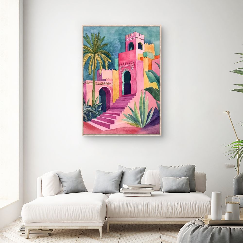 Toile "Palais exotique vibrant"