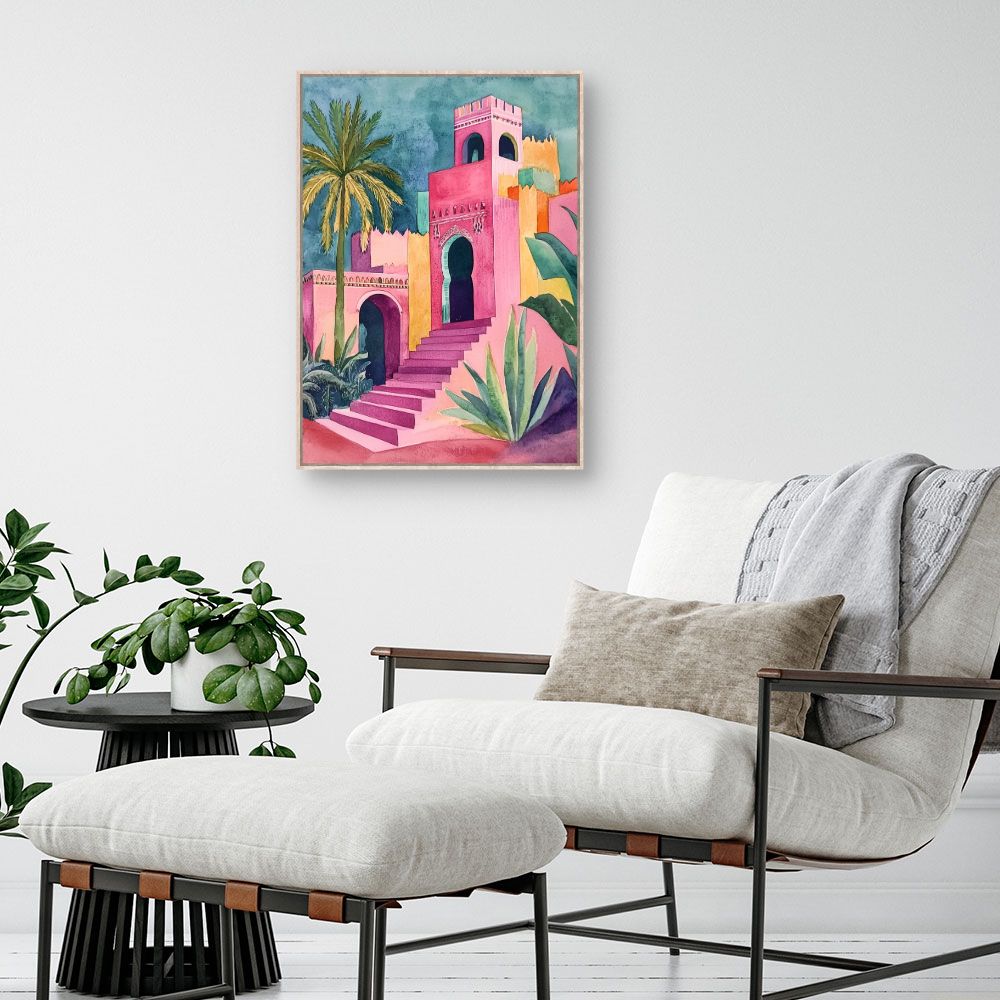 Toile "Palais exotique vibrant"