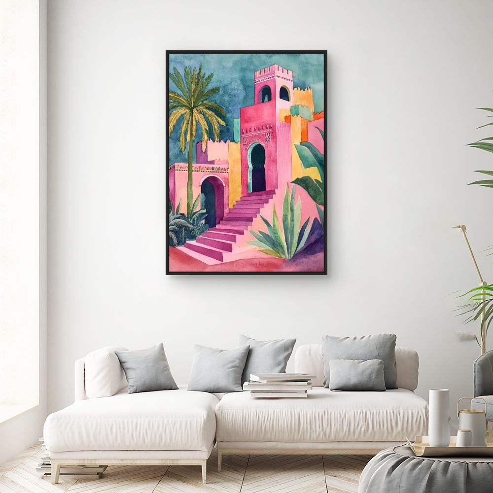 Toile "Palais exotique vibrant"