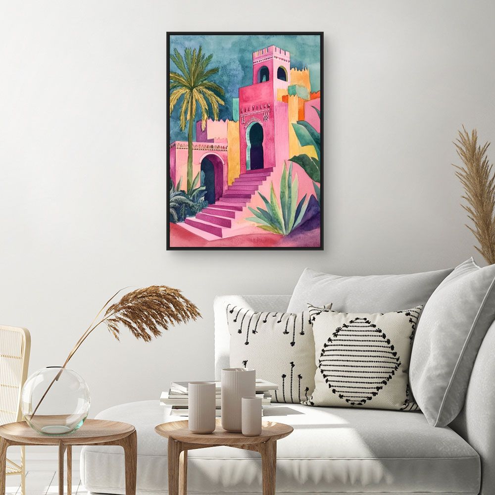 Toile "Palais exotique vibrant"