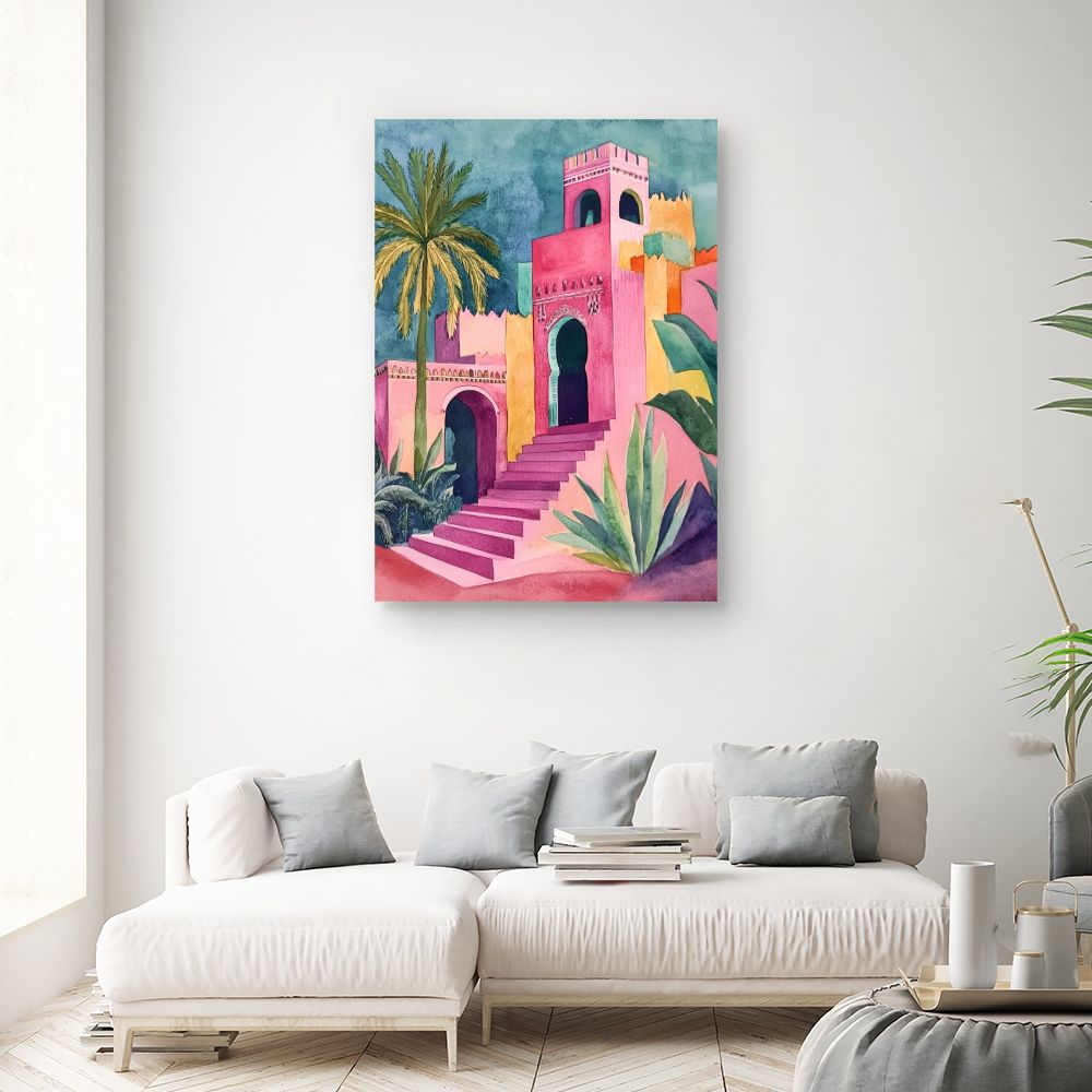 Toile "Palais exotique vibrant"
