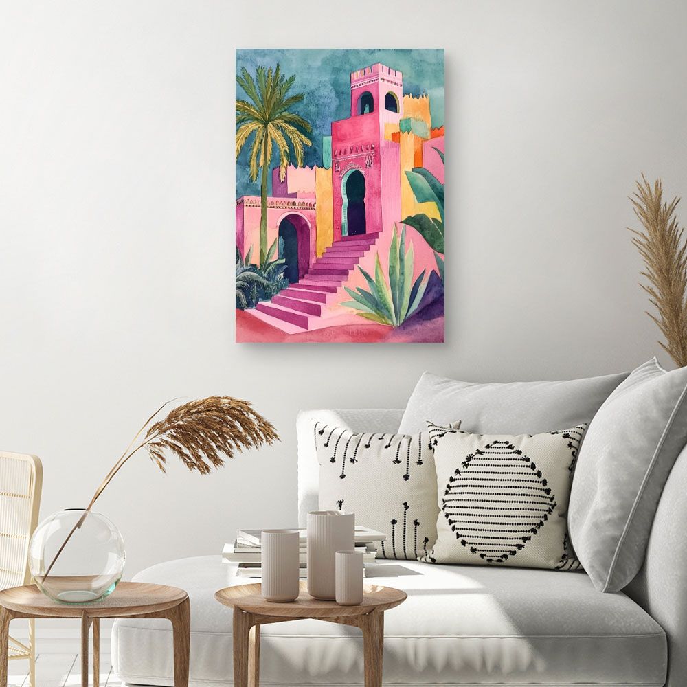 Toile "Palais exotique vibrant"