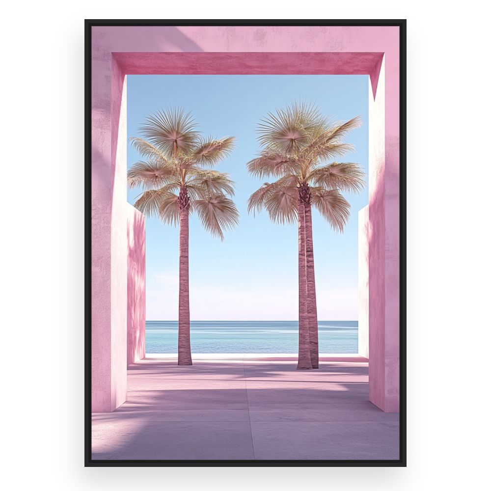 Toile Palmiers tropicaux – toile cadre noir (slide 3)