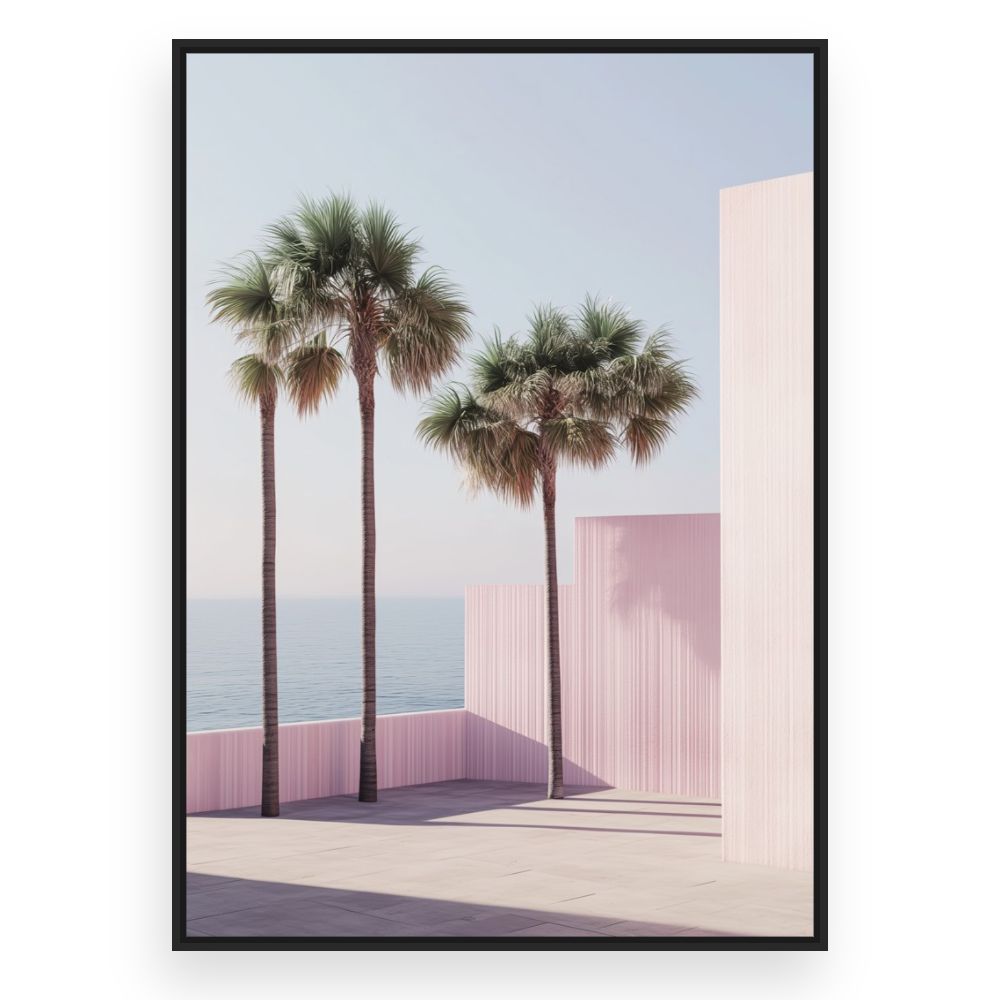 Toile Palmiers paradisiaques – toile cadre noir (slide 3)