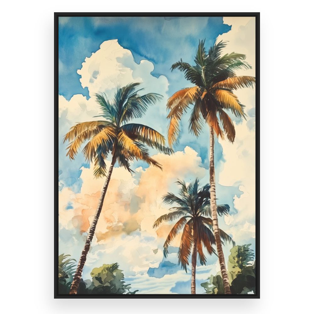 Toile Palmiers tropicaux – toile cadre noir (slide 3)