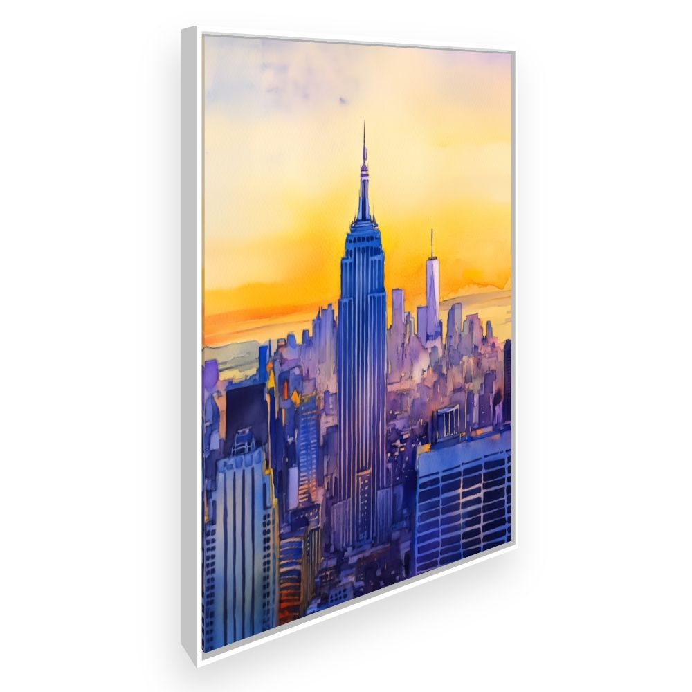 Toile Empire State Building – toile cadre blanc (slide 2)